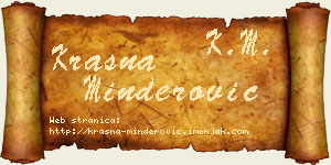 Krasna Minderović vizit kartica